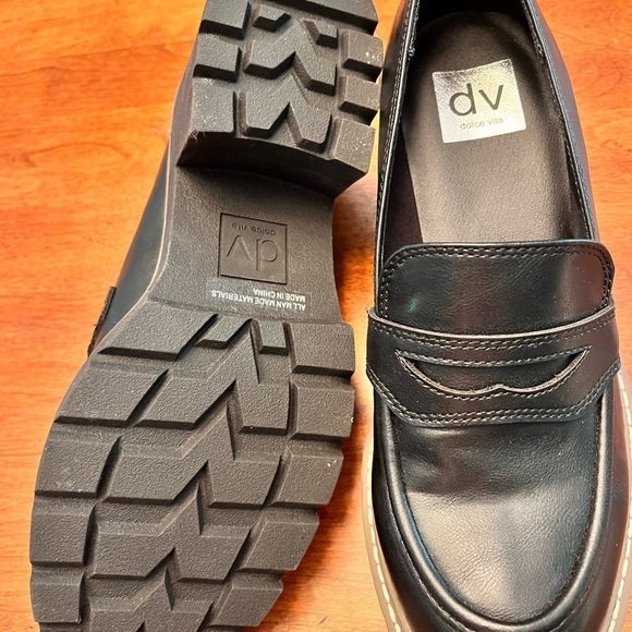 Dolce Vita Black Platform Loafers - Picture 7 of 12